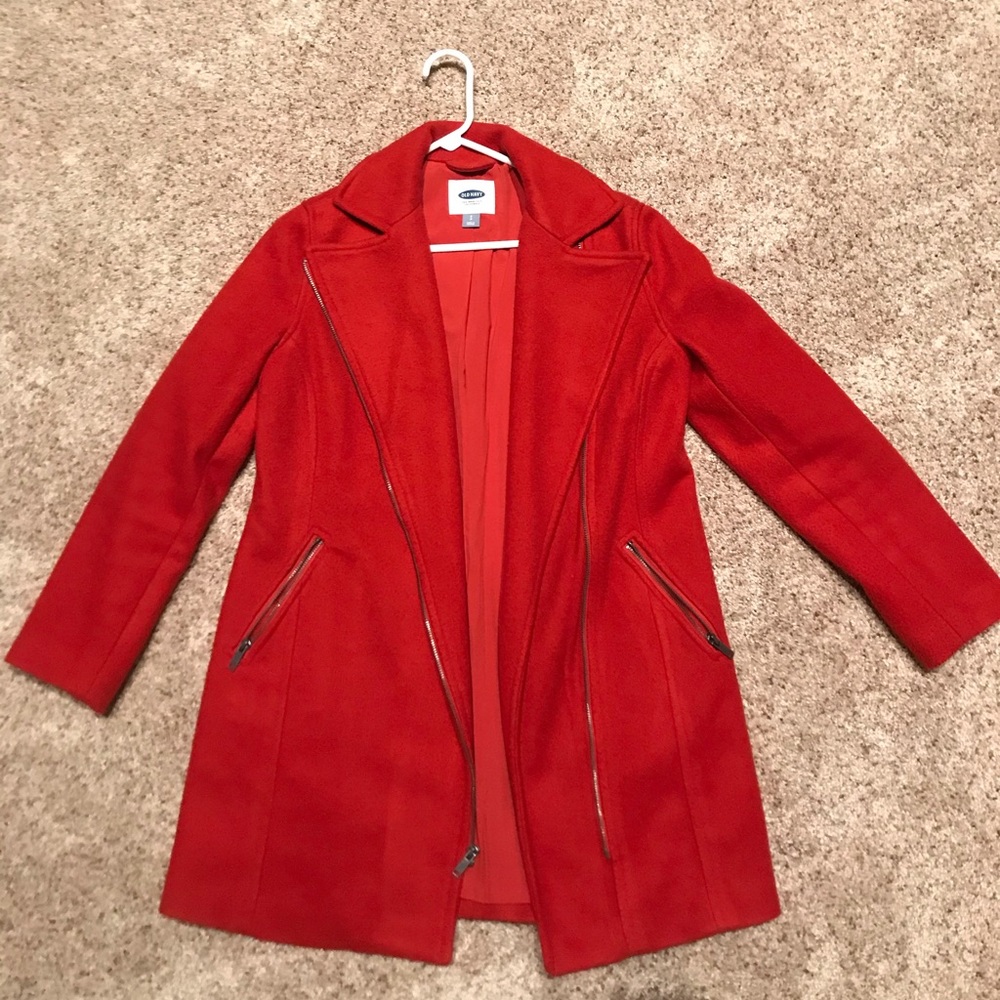 Old Navy, red coat